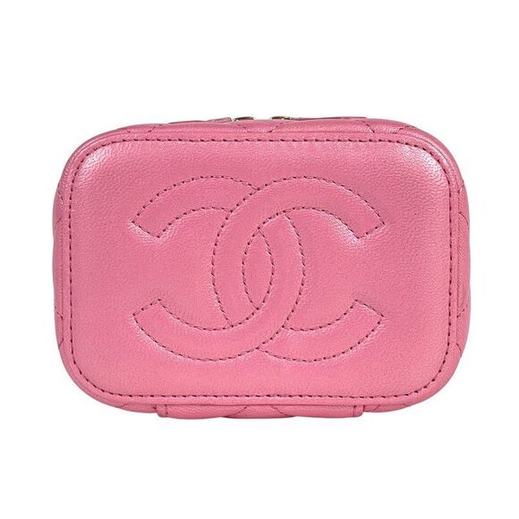 Chanel Coco Mark Chain Shoulder Bag Matelasse Small Vanity Shoulder Bag Leather - Picture 5 of 11